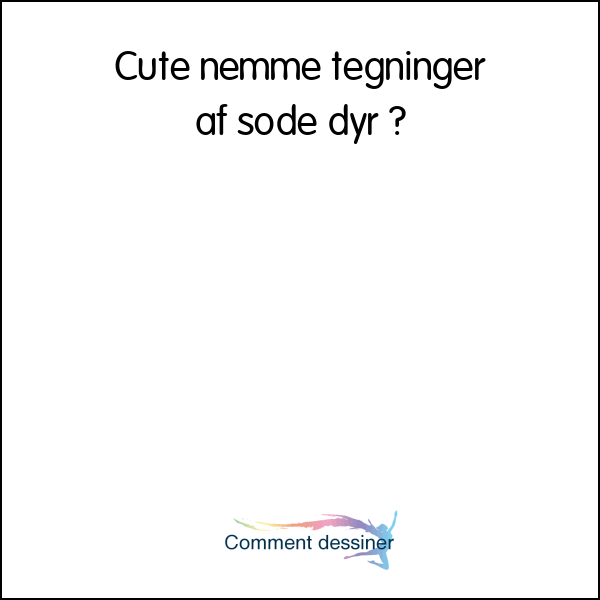 Cute nemme tegninger af søde dyr